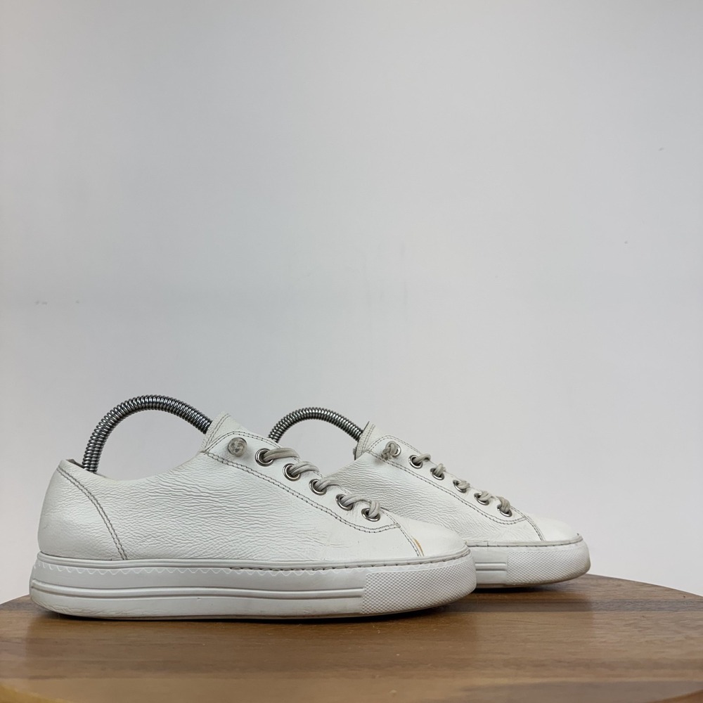 Womens Paul Green Hadley White Leather Platform Comfort Casual Sneakers Size 7.5